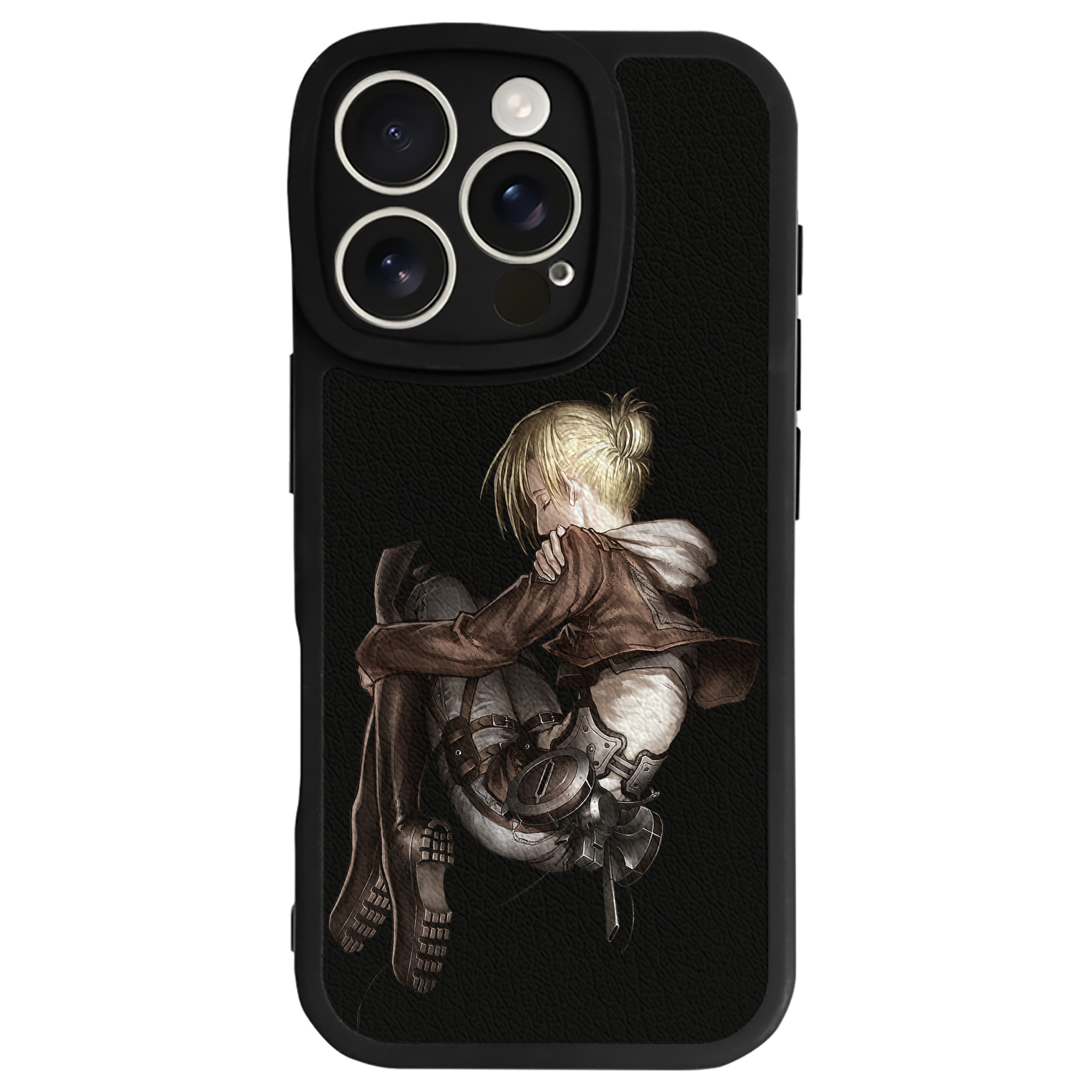 （画像用） 進撃の巨人 アニ・レオンハート Attack on Titan Annie Leonhart 【iPhone 16シリーズ対応】シリコンスマホケース（レザー調） 材質：シリコン